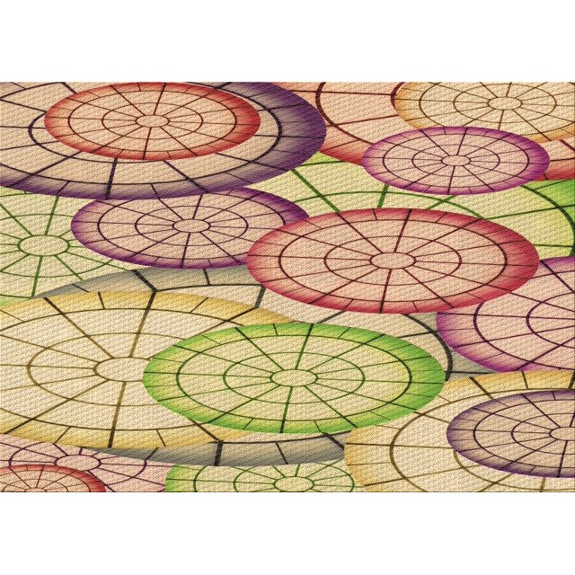 Ahgly Company Machine Washable Indoor Rectangle Transitional Petra Gold Brown Area Rugs, 8' x 10'