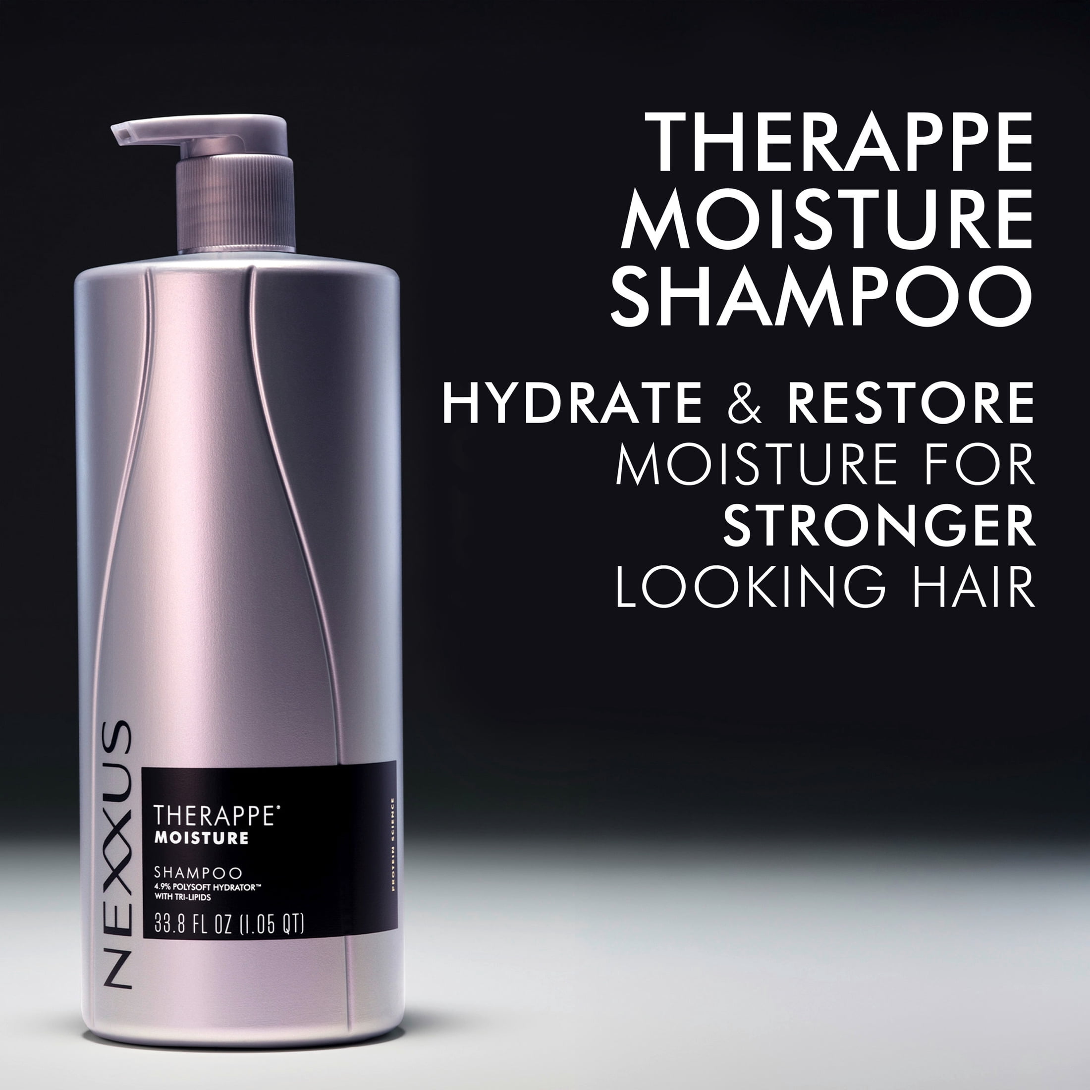 Nexxus Therappe Shampoo for Ultimate Moisture for Dry Hair Powered by Polysoft Hydrator Technology with Tri-Lipids, 33.8 Fl oz