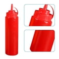 thumbnail image 3 of Leak-free Set Of 2 Durable Clear Food Dispenser Squeeze Squirt Bottle Griddle Accessory With Cap For Sauces, Oil, Condiments, 3 of 5
