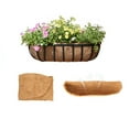 thumbnail image 4 of Matsuzay Maceta de pared de 2 unidades, elegante y práctica para cafeterías, hecha de palma de coco. Jardín y Patio Núcleo de coco pesebre 24 pulgadas, 4 of 6