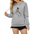 thumbnail image 1 of Sudadera Hoodie Deportiva Con Capuchaletra De Mujer Impresa, 1 of 8