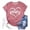 Pink, variant on Trendfront Womens Pilates Heart Graphic Print Tops Summer Fashion Crewneck T Shirts Short Sleeve Tee Classic Workout Lover Pullover Clothes