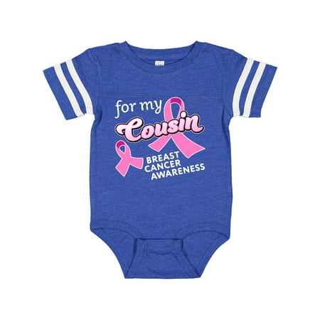

Inktastic For My Cousin - Breast Cancer Awareness Gift Baby Boy or Baby Girl Bodysuit
