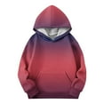 thumbnail image 5 of Cmfcve Children's Pullover Hoodies 4-14 Unisex Kids Gradient Print Athletic Sweatshirts Long Sleeves Soft Fleece Jacket with Pockets, 5 of 9