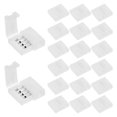thumbnail image 1 of Conectores de tiras LED RGB de 4 pines de 10 mm Uxcell, paquete de 20 para luces de tira 5050 2835, iluminación DIY [Blanco], 1 of 6