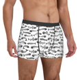 thumbnail image 4 of Salouo Fish Bones Print Men's Boxer Briefs,Breathable Underwear Elastic Waistband Briefs for Men -Large, 4 of 8