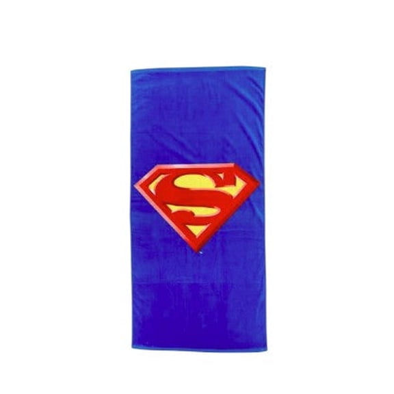 Beach Towel - Superman Shield - Oversized 58" x 28" - for Pool, Bath, Yoga, Gym, Travel, Camping, Beach Cart & Beach Chairs