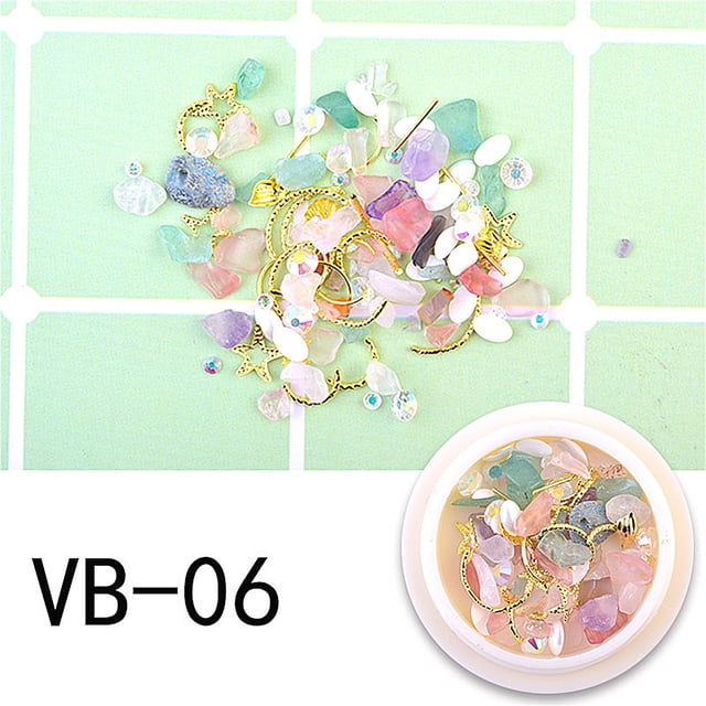 Fiudx Juego de Piedras para Decoración de Uñas, Joyería Diy de Ágata Cristalina, Elegante Decoración de Uñas, Decoración Del Hogar, Fundas para Móviles, Tarjetas de Invitación, Expertos En Uñas, Prin
