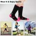 thumbnail image 6 of COOPLUS Women Hiking Athletic Crew Socks Cushioned Running Moisture Wicking Socks for Women 6 Pairs, 6 of 7