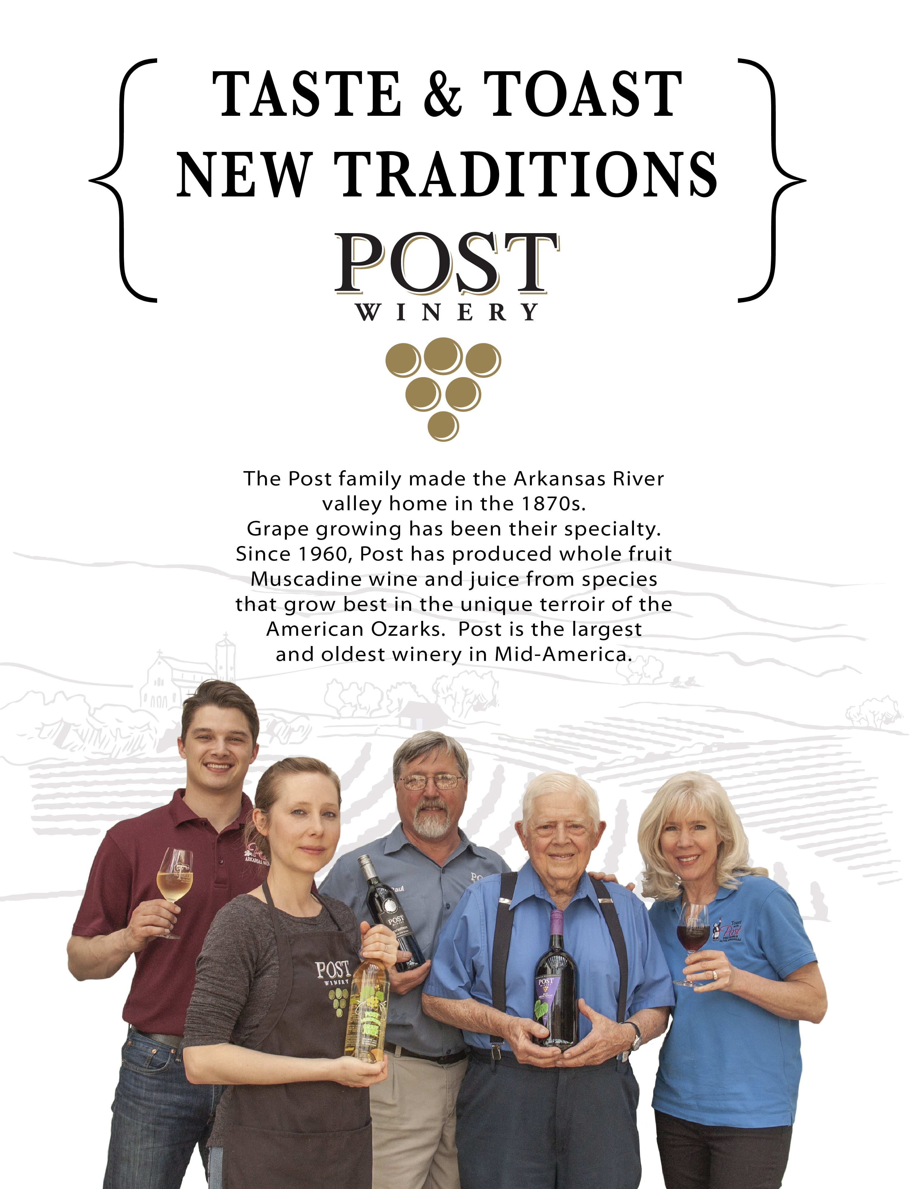 Post Winery Red Muscadine Red Wine, 12% ABV, Arkansas, 1.5 L Glass Bottle