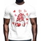 thumbnail image 2 of Camisetas para hombre, camiseta de algodón con cuello redondo de gnomo de San Valentín, manga corta para hombre, enano del amor, 2 of 8