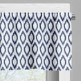 thumbnail image 3 of Ambesonne Ikat Valance Pack of 2, Eastern Blue Ornament, 54"X18", Royal Blue and White, 3 of 5