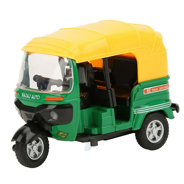 Motocicleta de Tres Ruedas para Niños, Juguete Modelo de Coche Con Tracción Trasera 1:14 Con Música Ligera, Para Cumpados, NaviDad
