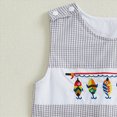 thumbnail image 4 of Baby Onesies Boy Dinosaur Embroidery Print Sleeveless Romper Jumpsuit Newborn Summer Overall Outfit, 4 of 9