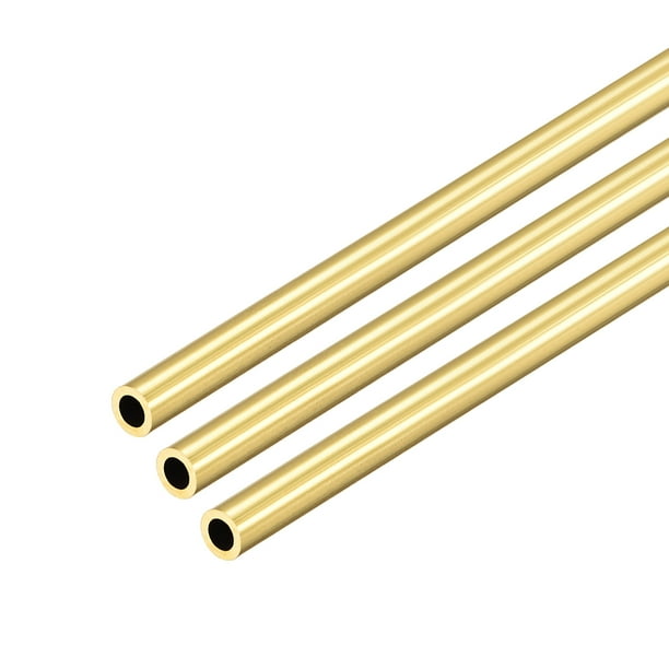 Brass Round Tube 5.5mm OD 1mm Wall Thickness 300mm Length Seamless