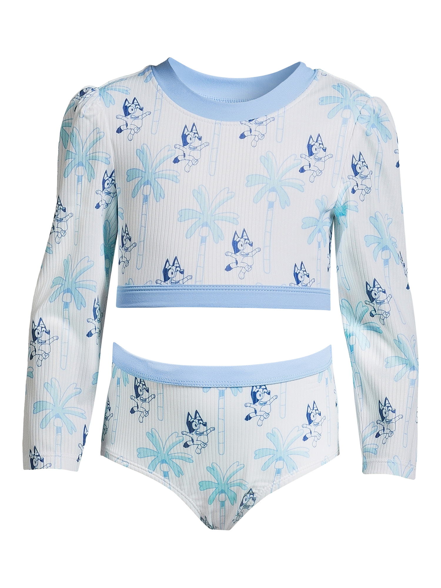 Bluey Baby and Toddler Girls' Long Sleeve Swimsuit with UPF 50, Sizes ...