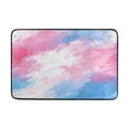 thumbnail image 5 of Pink and Blue Abstract Painting Bathroom Accessory Sets Waterproof Shower Curtain with Anti-Slip Bath Mat Durable Combo, 5 of 7
