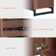 thumbnail image 6 of WAMPAT Nightstand with 1 Drawer & 1 Storage Cabinet, Modern Bedside Table with 2 Open Door for Bedroom, Wood Rustic Side End Table for Living Room, Oak, 6 of 8