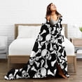 thumbnail image 5 of Skull Blanket Flannel Fleece Throw Blanket Kawaii Stuff for Bed Couch Sofa Chair 50"X60", 5 of 6