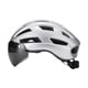thumbnail image 2 of Casco de bicicleta con correa ajustable y parabrisas para hombres y adultos. Plata, 2 of 9