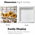 thumbnail image 2 of Zomyto 7"x7" Sunflower Be Happy Ke Strong Be Kind Be Positive Wooden Box Sign Rustic Desk Decor, 2 of 6