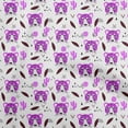 thumbnail image 1 of oneOone Cotton Cambric Purple Fabric Kids Animal Craft Projects Decor Fabric Printed By The Yard 42 Inch Wide, 1 of 4