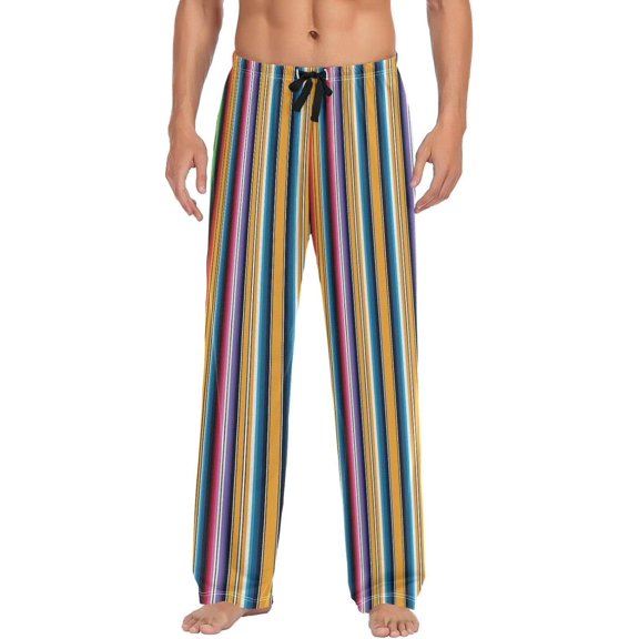 GZHJMY Mexican Serape Pajama Pants for Men, Lounge Pants Lightweight Men Pajama Bottoms with Drawstring Pockets, Christmas New Year Birthday Gifts, XX-Large