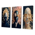 thumbnail image 3 of Designart "Future Vision Sci-Fi Portrait of a Man II" Man Wall Art Set Of 3 - Glam Blue Gallery Set For Office Decor, 3 of 6