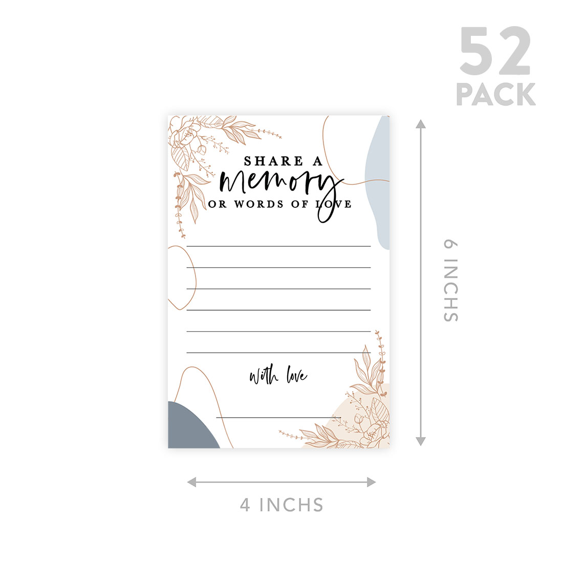 Koyal Wholesale Share a Memory Cards, Abstract Shapes and Line Drawing Cards for Wedding, Birthday, Life Memories, 52-Pk
