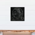 thumbnail image 4 of Creative Products Round World Map Black 16x16 Canvas Wall Art, 4 of 5