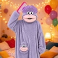 thumbnail image 5 of ZHANGDER Big Mouth Monster Onesie with Comb, Plush Monster Onesie Soft Plush Loungewear No Shoes, 5 of 6