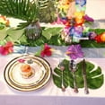 thumbnail image 2 of 96 Pack Palm Leaves Artificial Tropical Monsteras Faux Palm Fronds Monstera Stems Luau Hawaiian Party (Green), 2 of 5