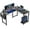 Gray, variant on L Shaped Desk, 50 inch Reversible Corner Computer Desk with Storage Shelf & Side Bag, Home Office Working Workstation Gaming Table, Black