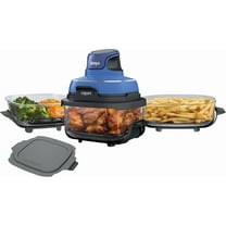 Ninja Crispi 5-in-1 Portable Glass Air Fryer Cooking System, 1500W, 4QT & 6-Cup TempWare Glass Containers with Storage Lids, Microwave, Freezer & Dishwasher Safe, Cyberspace Gray