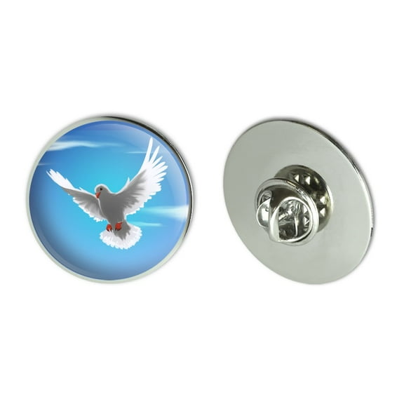 Dove Bird Flying In the Sky Metal 1.1" Tie Tack Hat Lapel Pin Pinback