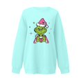 thumbnail image 4 of MIARHB Grinch - Sudadera de cuello redondo para mujer, talla grande, informal, a la moda, con estampado navideño, cuello redondo, manga larga, tallas S-3XL, 4 of 5