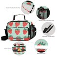 thumbnail image 3 of FORMRS Student Lunch Bag Insulated Reusable Cooler Box with Zipper Pockets, Red Strawberry, 3 of 9