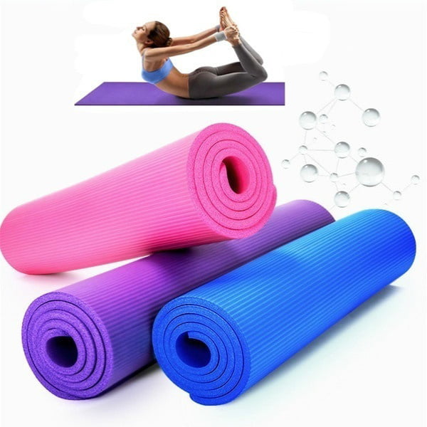15MM Non-Slip Yoga Mat Exercise Fitness Pilates Camping Gym Meditation Pad 