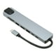 thumbnail image 2 of Estación de acoplamiento 8 en 1 Tipo C a PD USB C USB3.0 USB2.0 Tarjeta de almacenamiento Tarjeta de memoria Interfaz multimedia HD RJ45 Dock Gris, 2 of 10