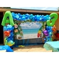 thumbnail image 4 of 8x6FT Summer Hawaii Beach Background Tropical Hawaiian Sky Ocean Flowers Palm Leaves Surfboard Backdrop Birthday Party Aloha Luau Party Decoration Photo Booth Props, 4 of 5