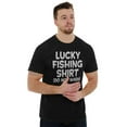 thumbnail image 4 of Lucky Fishing Shirt Cute Funny Fisher Men's Graphic T Shirt Tees Brisco Brands M, 4 of 5