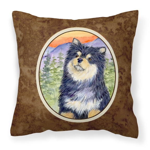 Carolines Treasures SS1057PW1414 Finnish Lapphund Fabric Decorative Pillow, 14Hx14W, multicolor