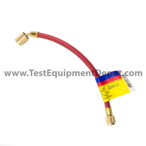 Yellow Jacket 22612 12", Red, Plus II 1/4" Hose w/ Sealright Fitting