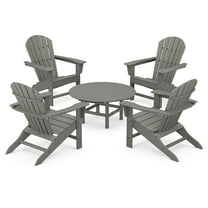 POLYWOOD South Beach 5-Piece Conversation Group in Slate Grey