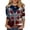 Red, variant on Womens Summer Tops Fashion Independence Day American Flag Floral Printed Round Neck 3/4 Sleeve Casual Loose Shirts Red M