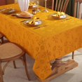thumbnail image 1 of Shiyou-nappe d'Automne Carrée 52 x 52 Pouces, Ambre Élégante Damassée pour l'Action de Grâce, Nappe en Polyester Anti-Rides pour Décoration de Fête de Récolte, 1 of 4