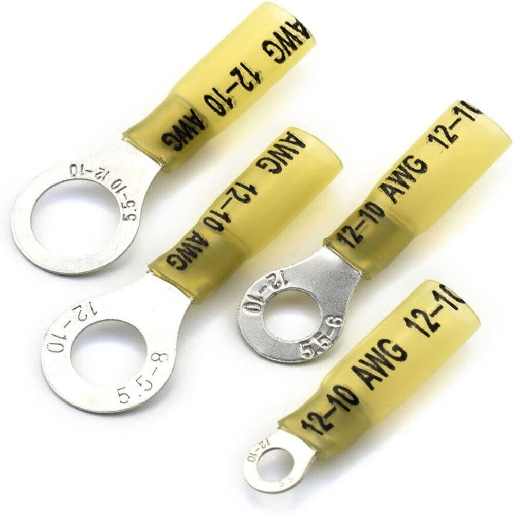 300pcs Waterproof 22-10AWG Heat Shrink Wire Connectors Crimp Ring Terminals Kit