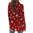 thumbnail image 5 of Christmas Cardigan for Women Open Front Knit Sweater Long Sleeve Casual Holiday Tops Xmas Tree Graphic Coat, 5 of 6