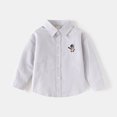 thumbnail image 4 of felwors Toddler Children's Cotton Shirts for Boys and Girls Long Sleeved Lapel Tops Baby Button Coats Casual Cartoon (Beige,2-3 Years), 4 of 7