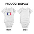 thumbnail image 3 of France Flag Heart Love Funny Boys Girl Baby Bodysuit, 3 of 5